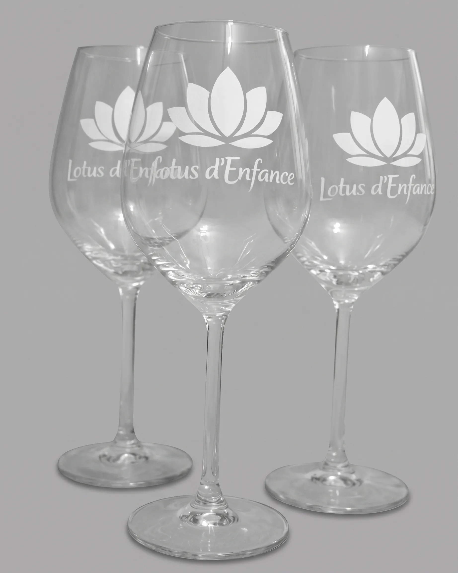 Lot de 3 verres à vin Lotus d'Enfance